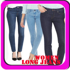 Women Long Jeans 아이콘