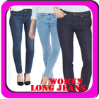 Women Long Jeans icône