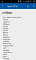 Synonyme français capture d'écran 1