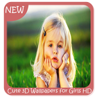 Cute 3D Wallpapers for Girls HD icône