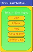 Shrewd - Brain quiz game for t Poster