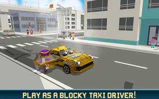 Herr Blocky Stadt Taxi SIM Plakat