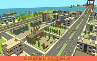 M. Blocky City Bus SIM Affiche