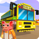 Mr. Blocky School Bus Driver: American Highschool APK
