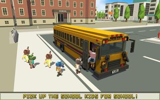 M. Blocky école Bus Simulator 2018 capture d'écran 1