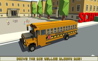 M. Blocky école Bus Simulator 2018 capture d'écran 2