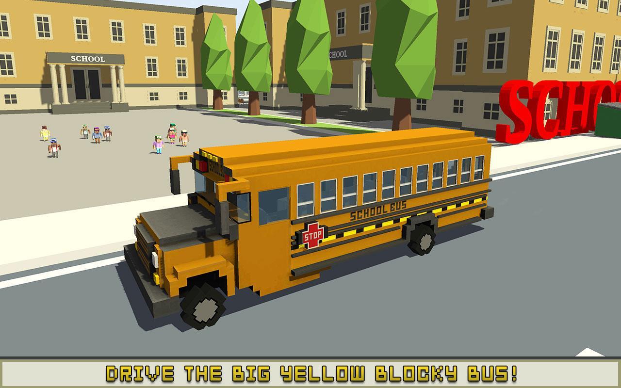 Mr Blocky School Bus Simulator 2018 For Android Apk Download