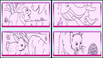 Animaux bébé jeu de coloriage capture d'écran 2