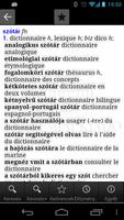 Hungarian-French Dictionary screenshot 1