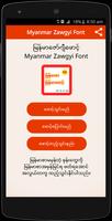 Myanmar Zawgyi Font plakat