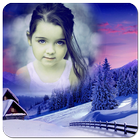 Snowfall photo frame-icoon