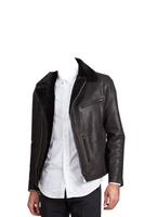 Leather Coat of Man Photo Suit الملصق