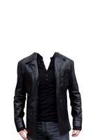 Leather Coat of Man Photo Suit imagem de tela 2