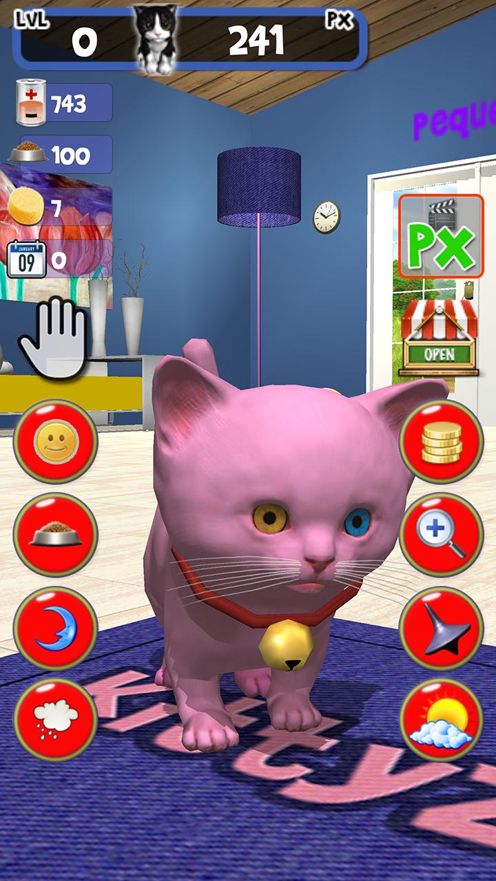 Cute Kitten virtual pet cat to take care for Android
