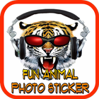 Fun Animal Photo Sticker أيقونة