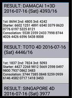 برنامه‌نما LIVE 4D RESULTS عکس از صفحه