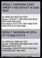 برنامه‌نما LIVE 4D RESULTS عکس از صفحه