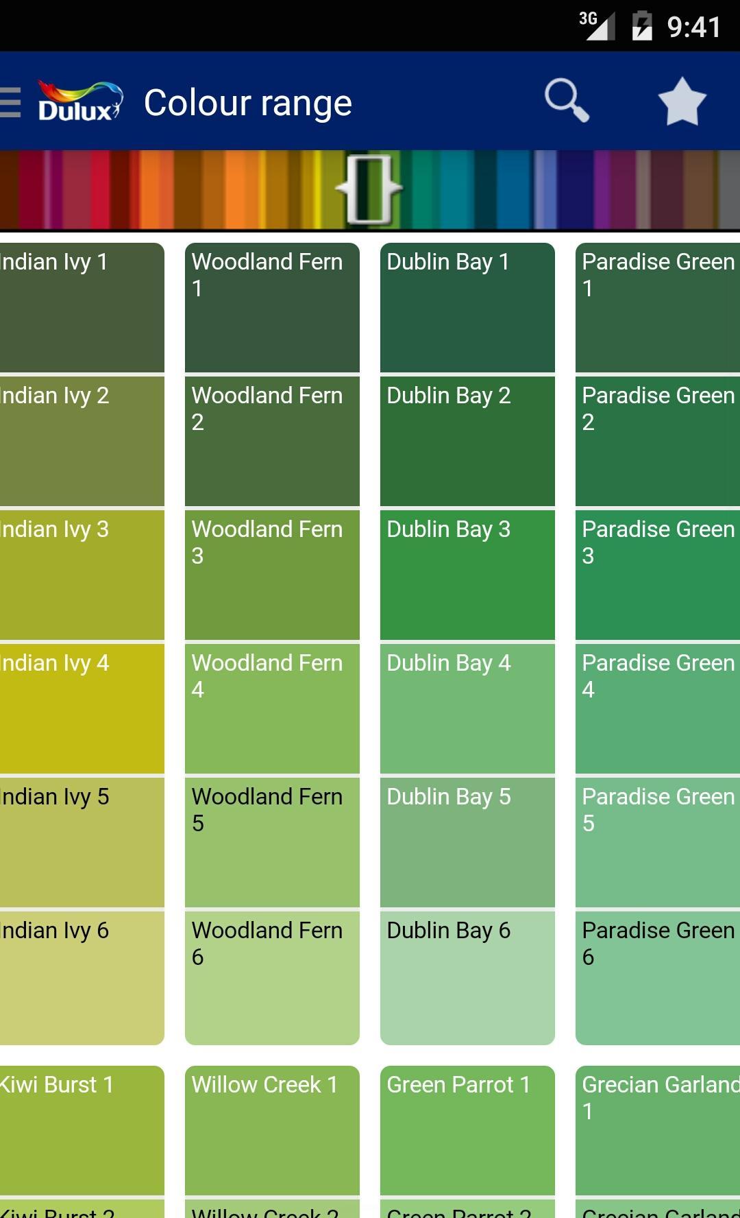 Dulux Paint Teal Colour Chart