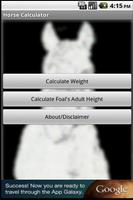 Horse Weight/Height Calculator poster