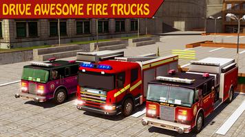 Firefighter Emergency 2018:New Simulator Games 3D poster
