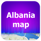 Albania map travel icône