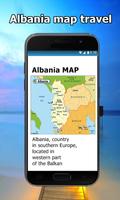 Albania map travel Affiche