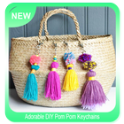 Adorable DIY Pom Pom Porte-clés icône