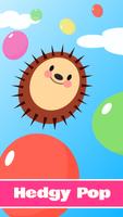 Hedgy Pop. Hedgehog balloons Affiche