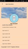 برنامه‌نما Age Calculator عکس از صفحه