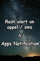 Flash Alerts on Call and SMS Affiche