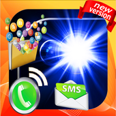ikon Alert flash Untuk panggilan dan SMS