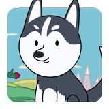 Funny Little Husky - Virtual P أيقونة