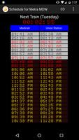 پوستر Schedule for Metra - MDW