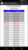 Schedule for Metra - MDW captura de pantalla 1