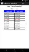Schedule for Metra - NCS Affiche