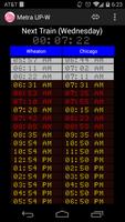 Schedule for Metra UP-W Affiche
