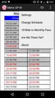 Schedule for Metra UP-W screenshot 3