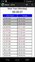 Schedule for Metra UP-N स्क्रीनशॉट 1