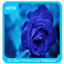 3D Blue Flowers Live Wallpaper APK