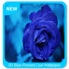 3D Blue Flowers Live Wallpaper icon