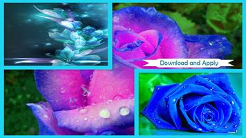 3D Blue Flowers Live Wallpaper screenshot 1