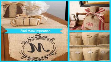 DIY Monogrammed Burlap Gift Tags 海報