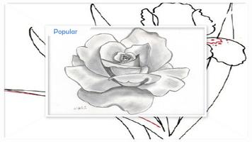 Desenho de esboços de flores passo a passo imagem de tela 2
