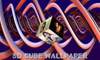 3D Cube wallpaper poster