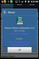 Kamus Nama Indonesia capture d'écran 3