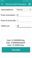 Electricity cost calculator اسکرین شاٹ 2