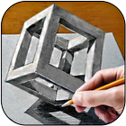 Learn to draw 3D icon