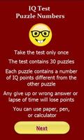 IQ Test puzzle numbers Poster