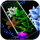 Glowing Flowers Free Live Wallpapers icône