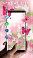 Pink Butterfly Free live wallpaper Ekran Görüntüsü 3